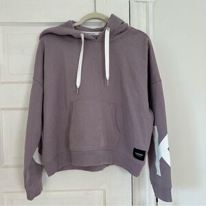 Calvin Klein purple cropped hoodie #croppedhoodie